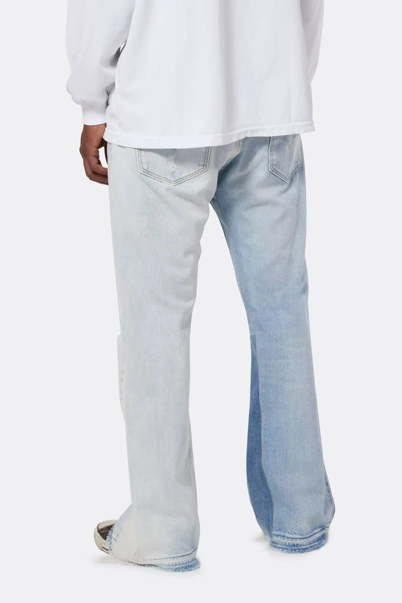 658#Gallery Dept New Mandarin Duck washed blue bootcut jeans blue spliced ​​denim trousers beautiful trendy trousers casual versatile trousers blue S~XL P250